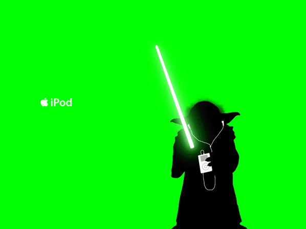 Yoda-Star-Wars-Apple-iPod-Silhouette-Ad-Spoof